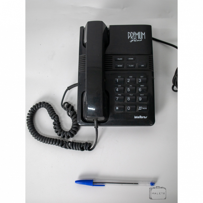 TELEFONE INTELBRAS PREMIUM PLUS COM FIO PRETO