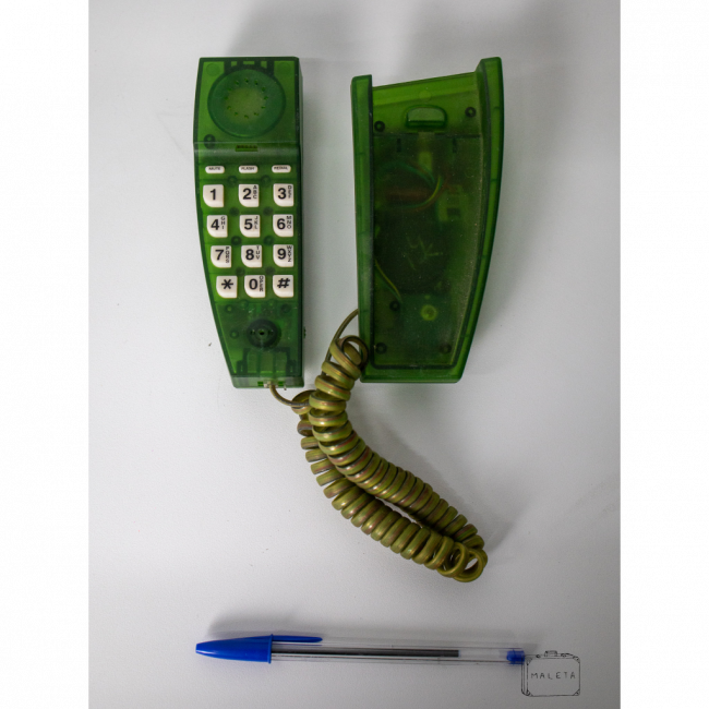 TELEFONE COM FIO CRISTAL VERDE