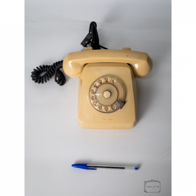 TELEFONE SEM MARCA COM FIO BEGE - MÉDIO