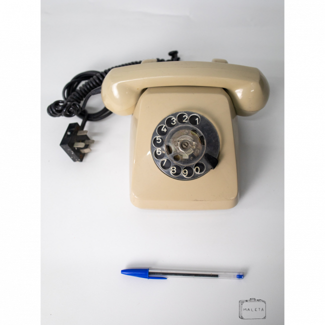 TELEFONE SEM MARCA COM FIO BEGE - GRANDE