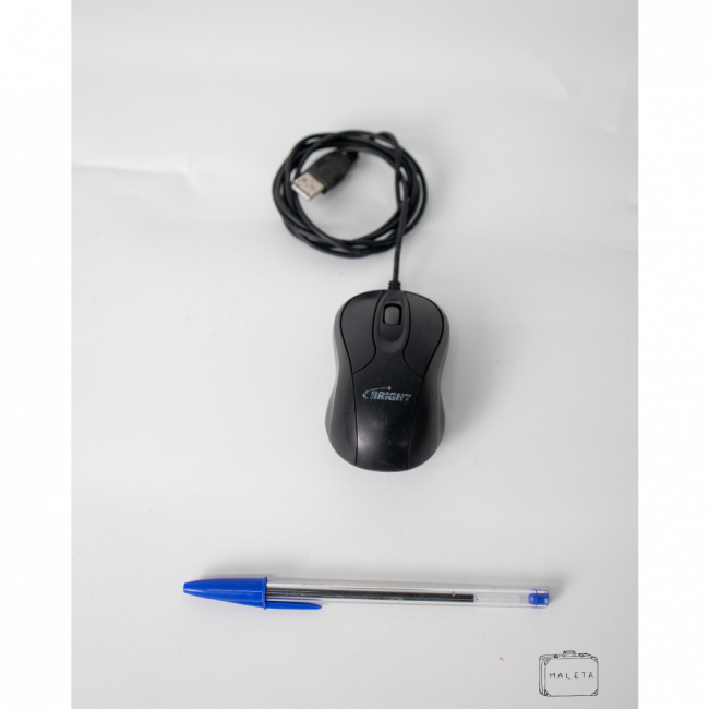 MOUSE BRIGHT PRETO - USB