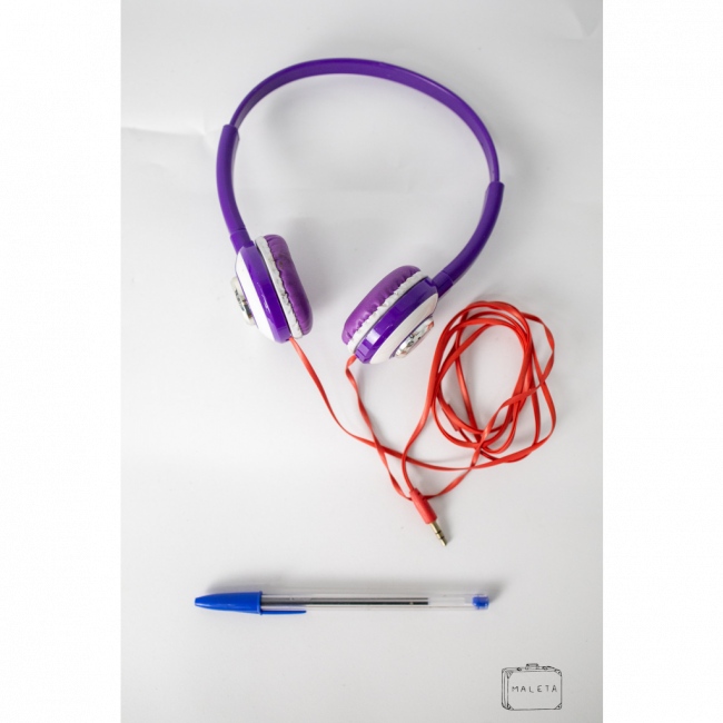 HEADPHONE COM FIO ROXO