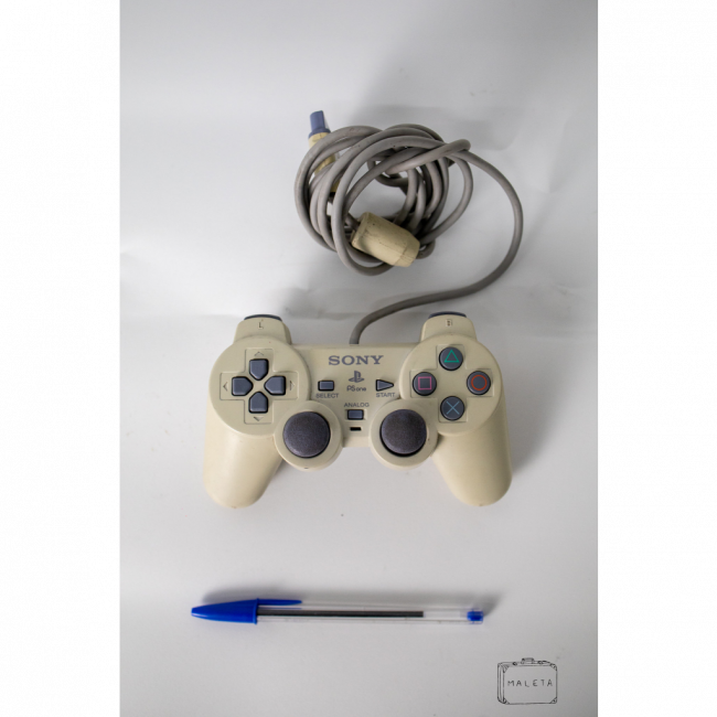 CONTROLE DE GAME SONY BEGE