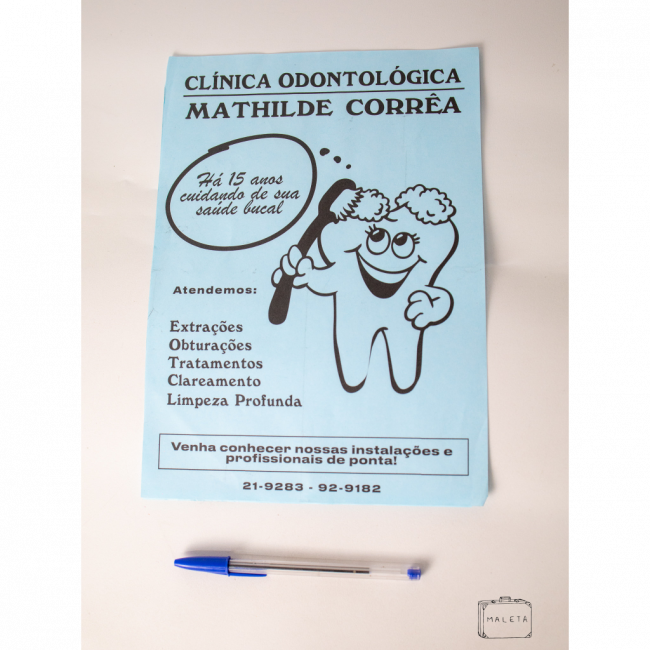 PANFLETO CLÍNICA ODONTOLÓGICA MATHILDE CORRÊA - AZUL