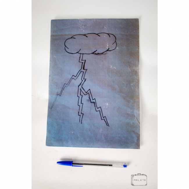 ARTE INFANTIL NUVEM COM RAIO