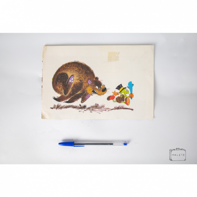 ARTE INFANTIL URSO CORRENDO