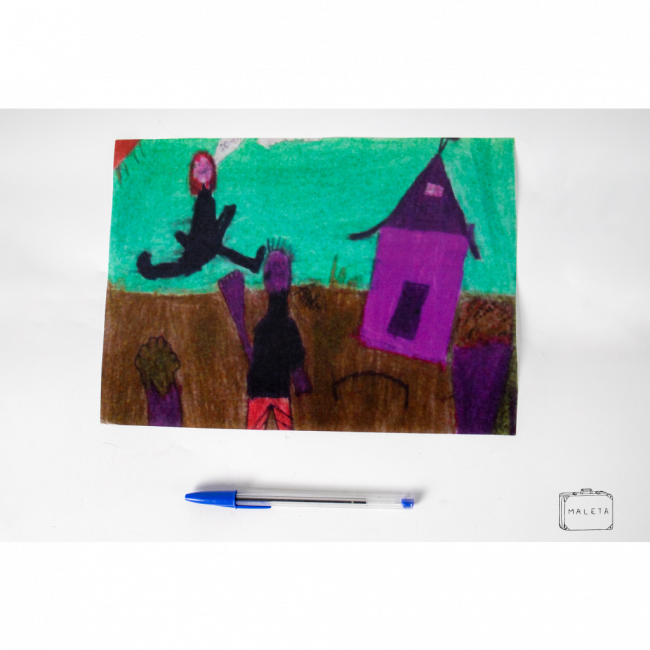 ARTE INFANTIL CASA ROXA