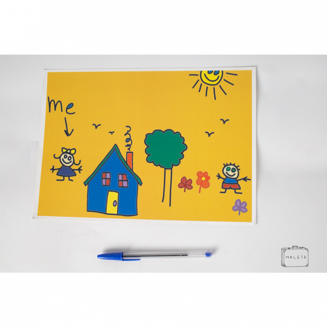 ARTE INFANTIL CASINHA AZUL MENINO E MENINA