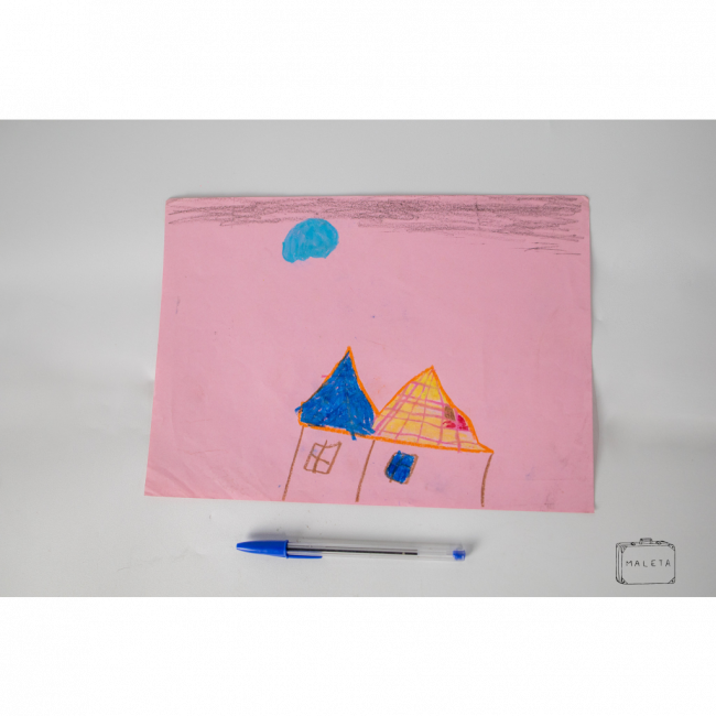 ARTE INFANTIL CASINHA FOLHA ROSA