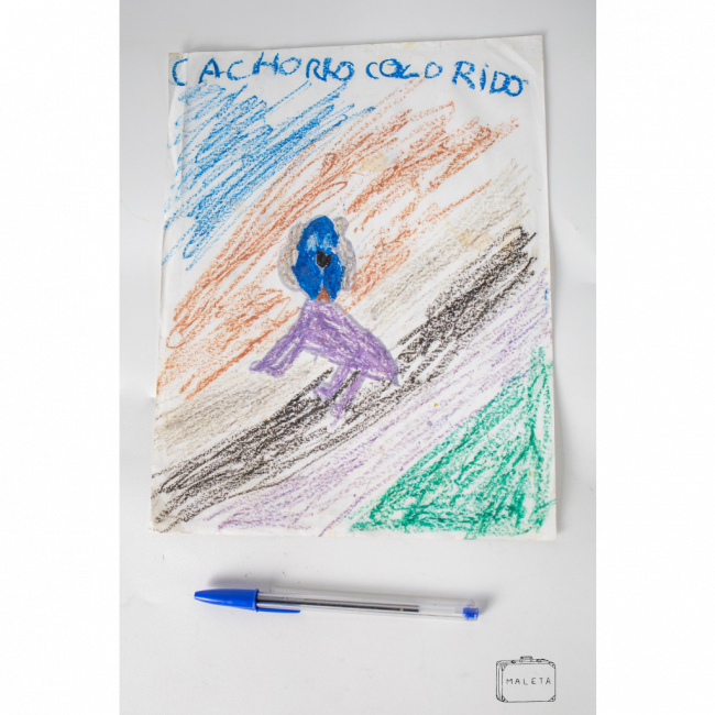ARTE INFANTIL CACHORRO COLORIDO