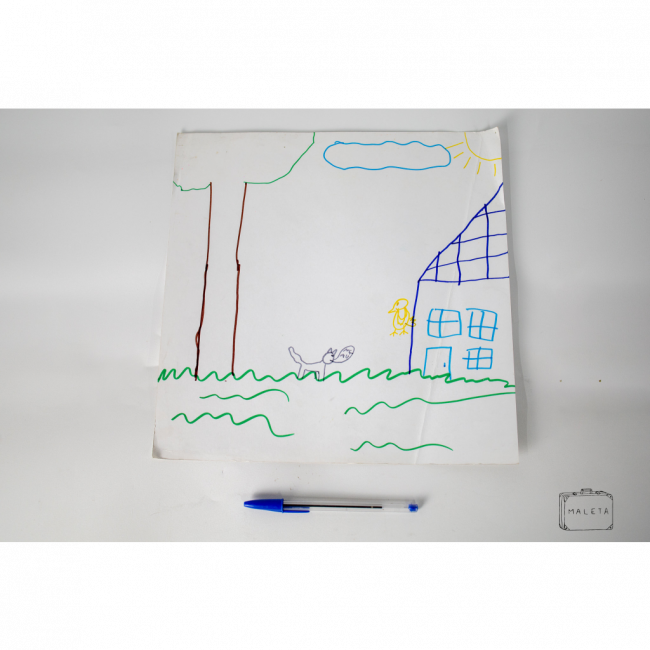 ARTE INFANTIL CASINHA LATERAL COM GATINHO