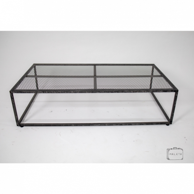 MESA DE CENTRO METAL ARAMADA CINZA GRAFITE – L1,10XP0,60XA0,28