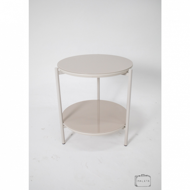 MESA DE LATERAL REDONDA BEGE – L0,44XP0,44XA0,50
