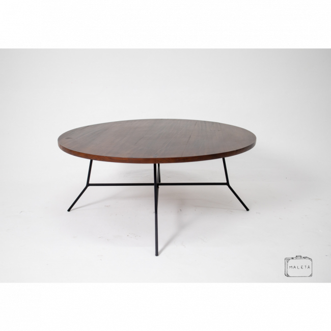 MESA DE CENTRO REDONDA TABACO – L0,80XP0,80XA0,35