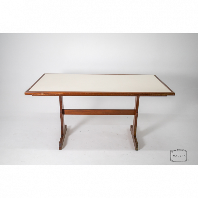 MESA DE JANTAR RETANGULAR TAMPO OFF WHITE – L1,56XP0,80XA0,80