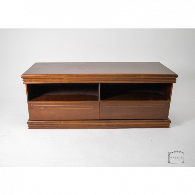 RACK MADEIRA ESCURA DUAS GAVETAS – L1,53XP0,57XA0,60