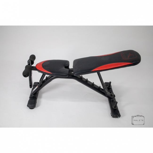 BANCO PARA EXERCÍCIOS PRETO DETALHES VERMELHO