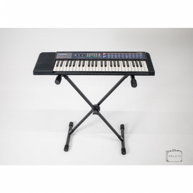 TECLADO MUSICAL COM SUPORTE - PRETO