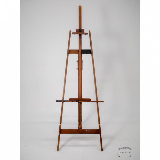 CAVALETE DE PINTURA MADEIRA ESCURO – L0,60XA2,00 (ALTURA REGULÁVEL)
