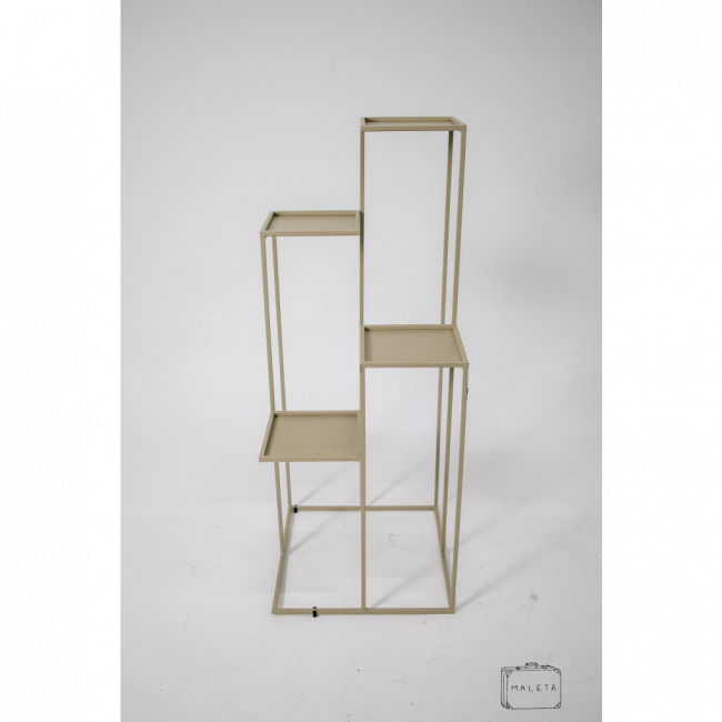 SUPORTE DE CHÃO METAL CINZA PARA 04 VASOS – A1,00