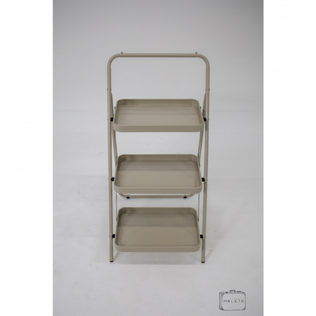 SUPORTE DE CHÃO PARA VASO ESCADINHA BEGE – L0,43XP0,48XA0,83
