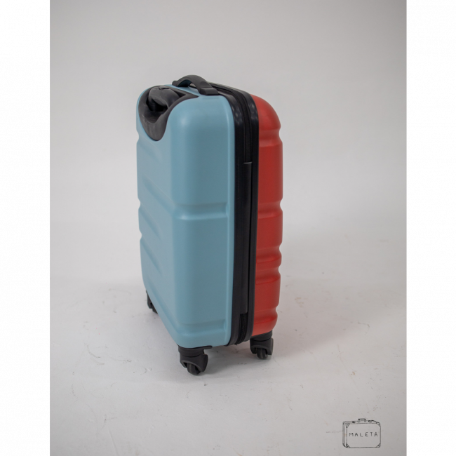 MALA DE VIAGEM COM RODINHAS AZUL COM VERMELHO – PP