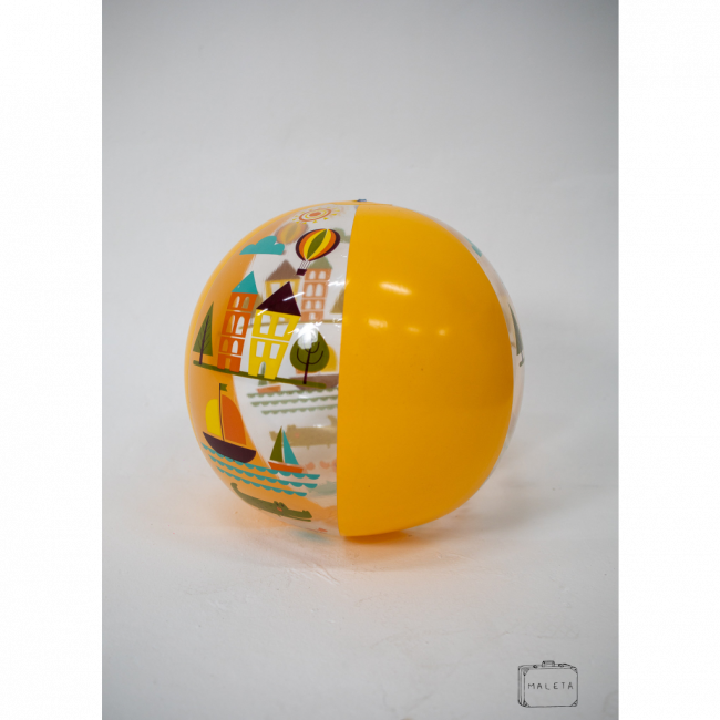 BOLA INFLÁVEL AMARELA ESTAMPADA – D0,60