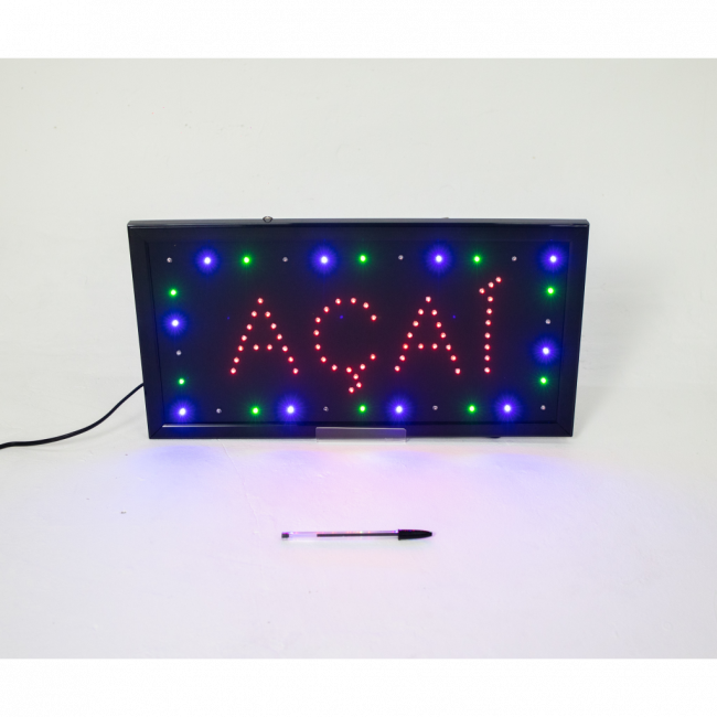 PLACA LUMINOSA “AÇAÍ” – L0,48XA0,25