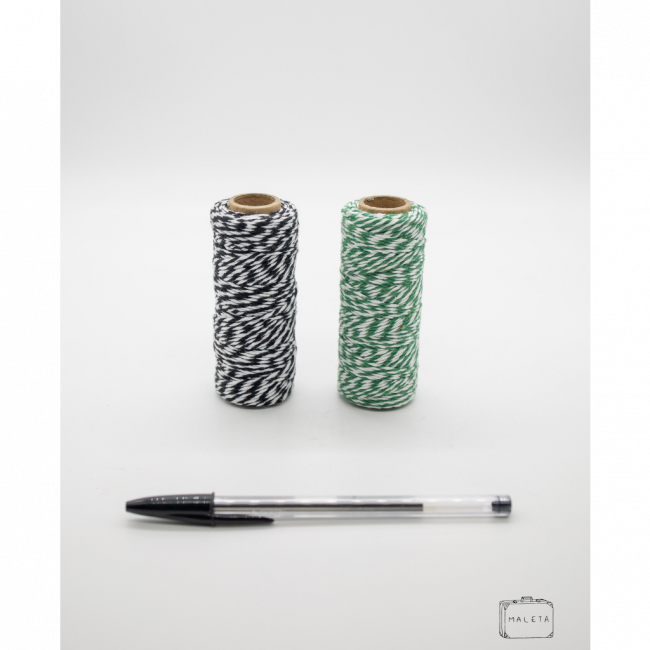 ROLO DE BARBANTE – VERDE E PRETO