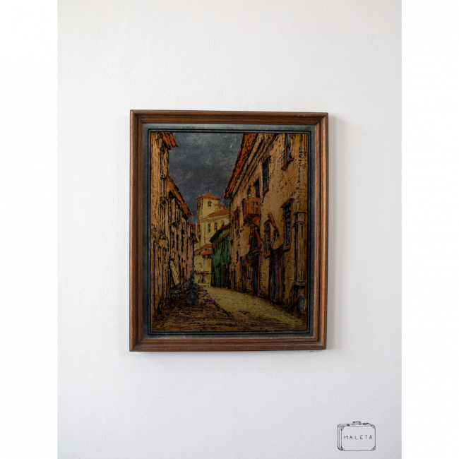 QUADRO ESPELHADO RUA COM CASAS – 49X60