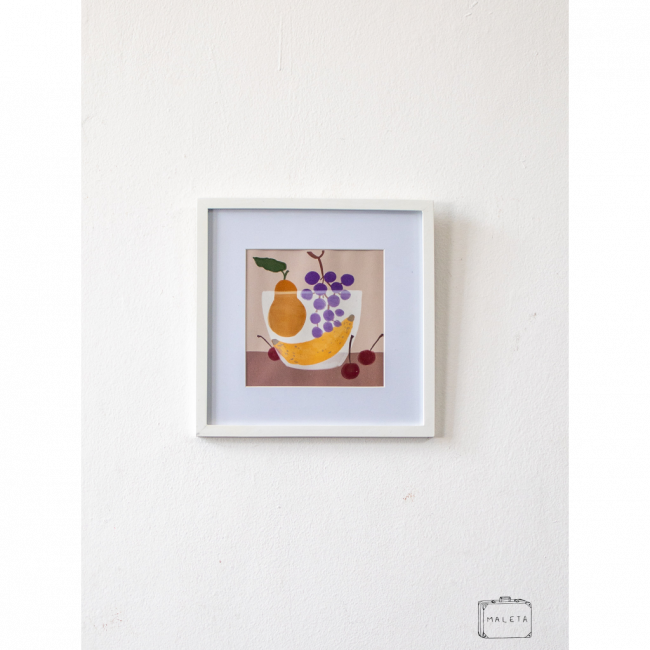 QUADRO FRUTEIRA TRANSPARENTE COM FRUTAS – 26X26