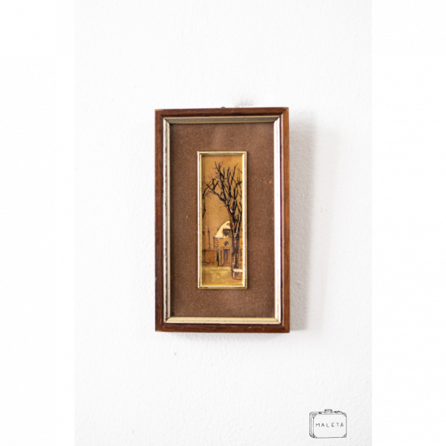 QUADRO CASA ÁRVORE DOURADA – 9X15