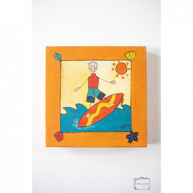 TELA INFANTIL MENINO SURFISTA - 0,20X0,20