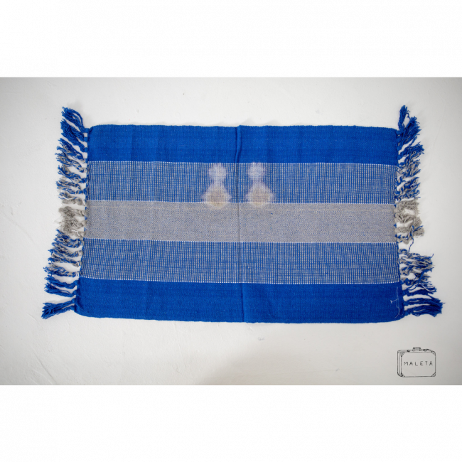 TAPETE AZUL COM CINZA - 0,65X0,40