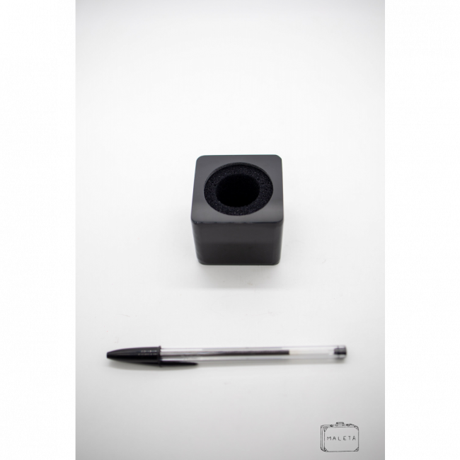 CANOPLA DE MICROFONE QUADRADA PRETA
