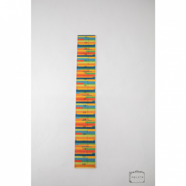 RÉGUA PARA MEDIR ALTURA INFANTIL COLORIDA - 1,00X0,14