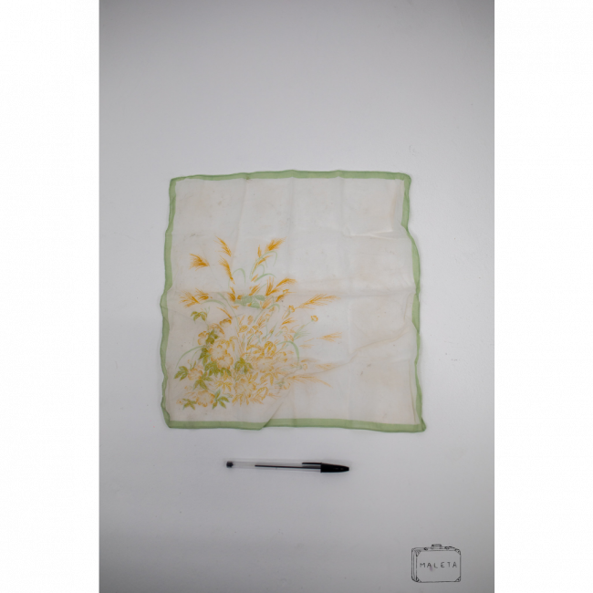 LENÇO DE BOLSO FLORZINHAS AMARELA