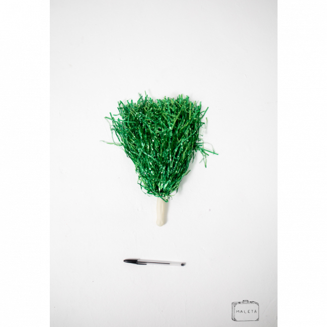 POMPOM DE TORCIDA VERDE ESPELHADO