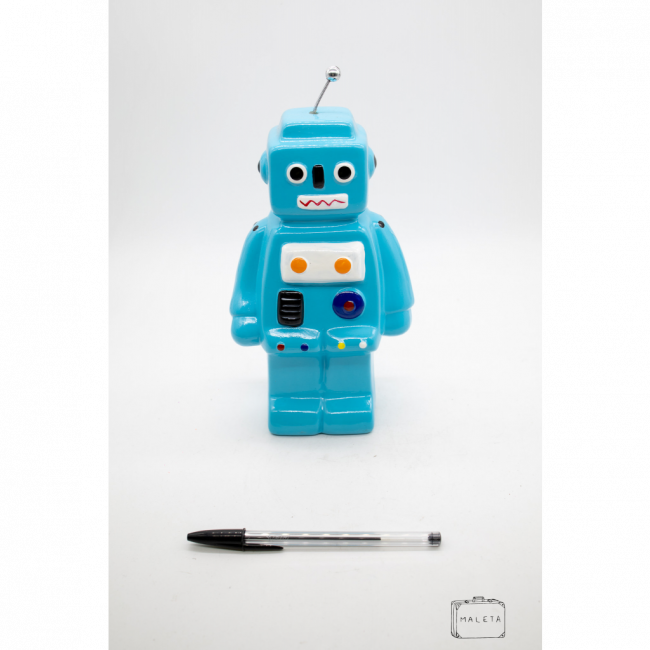 ROBO AZUL CERÂMICA (COFRE)