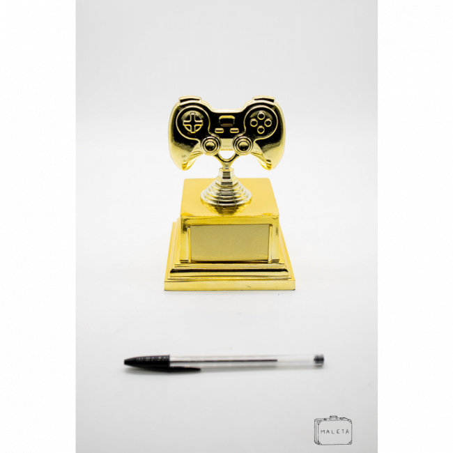 TROFÉU CONTROLE GAMER OURO