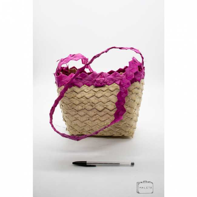 BOLSA PALHA ALÇA PINK