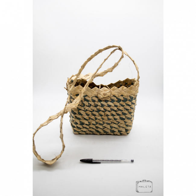 BOLSA PALHA DETALHES VERDE