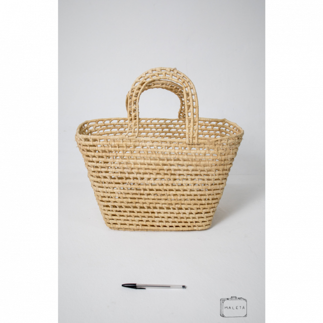 BOLSA PALHA FURINHO ESPAÇADOS - GRANDE