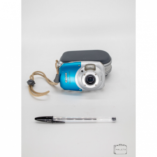 CÂMERA FOTOGRÁFICA DIGITAL AZUL - CANON COM CASE