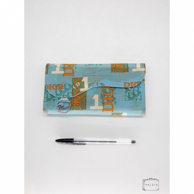 CARTEIRA FEMININA AZUL - ESTAMPADA