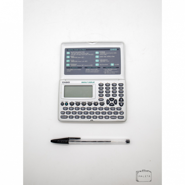CALCULADORA/AGENDA ELETRÔNICA CASIO - CINZA