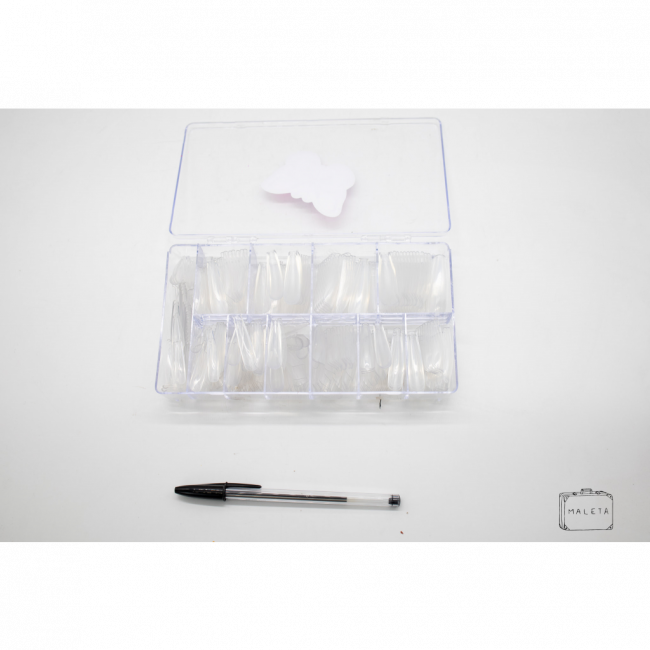 CAIXA TIPS DE UNHA (TRANSPARENTE)