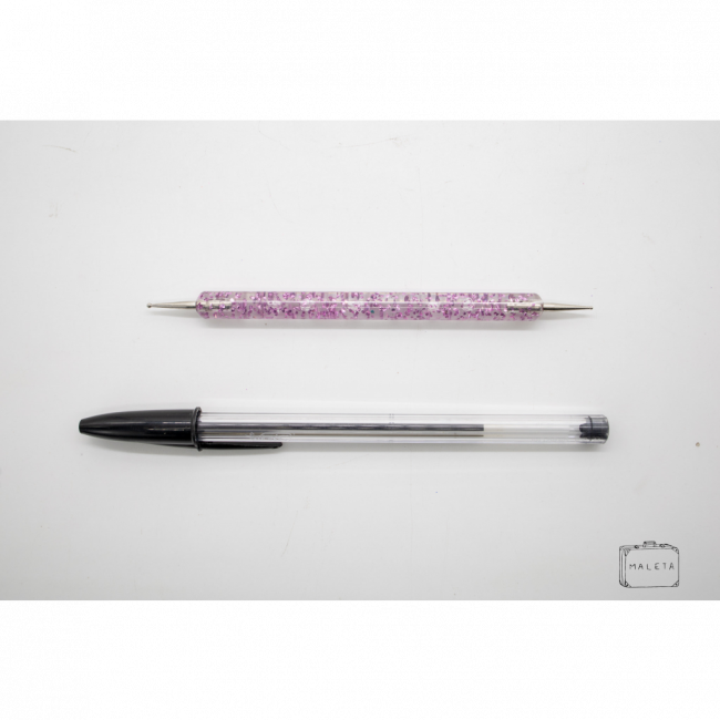 BOLEADOR NAILS GLITTER ROSA CLARO