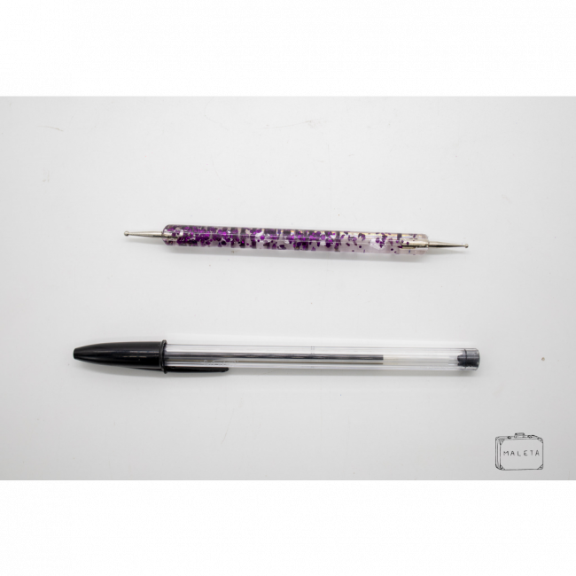 BOLEADOR NAILS GLITTER ROXO