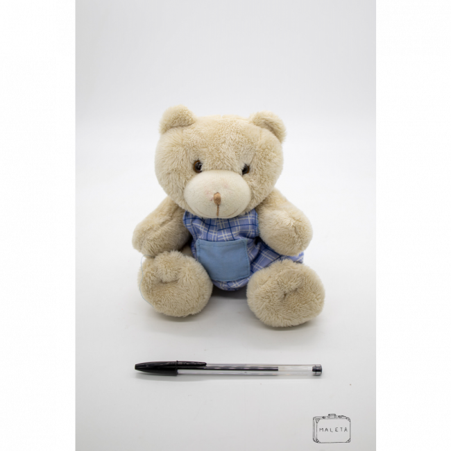 URSO DE PELÚCIA MACACÃO XADREZ AZUL